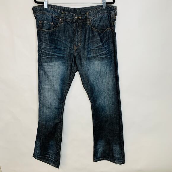 Buffalo Lengendary King Basic Jean  Sz 36 x 32 Whiskering Detailed Pockets - Picture 2 of 8